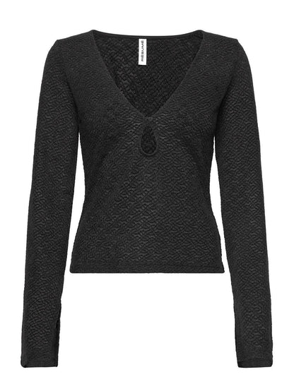 Résumé - Women's Viennars Knit Keyhole Neck Blouse - Rack Hunt