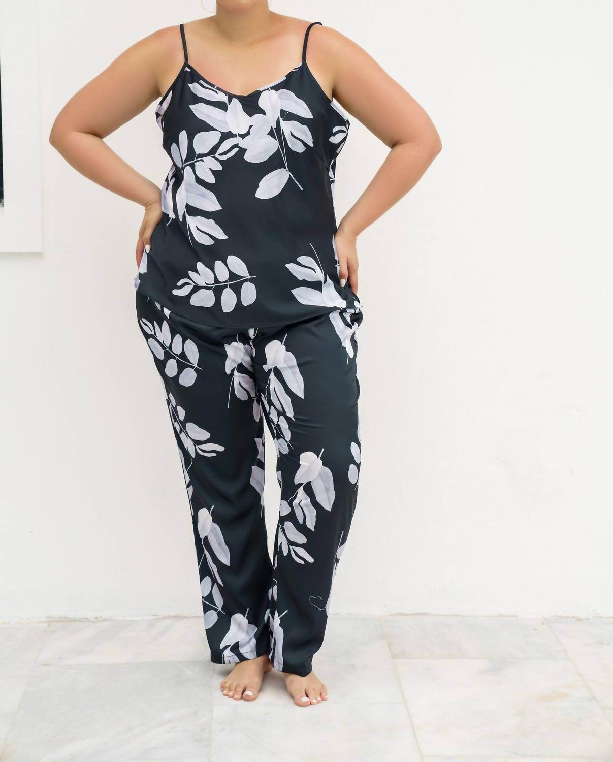 ISAYES - Floral Scoopneck Pajama Set - Plus - Rack Hunt -