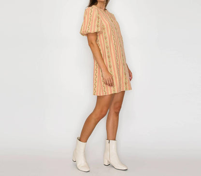Favorite Vintage Wallpaper Mini Shift Dress