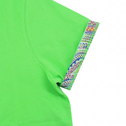 Double Sided Multi Colored Paisley Print Collar Polo