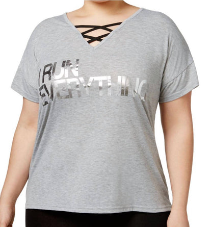 Women's Active Plus Size Run Everything Graphic T-shirt