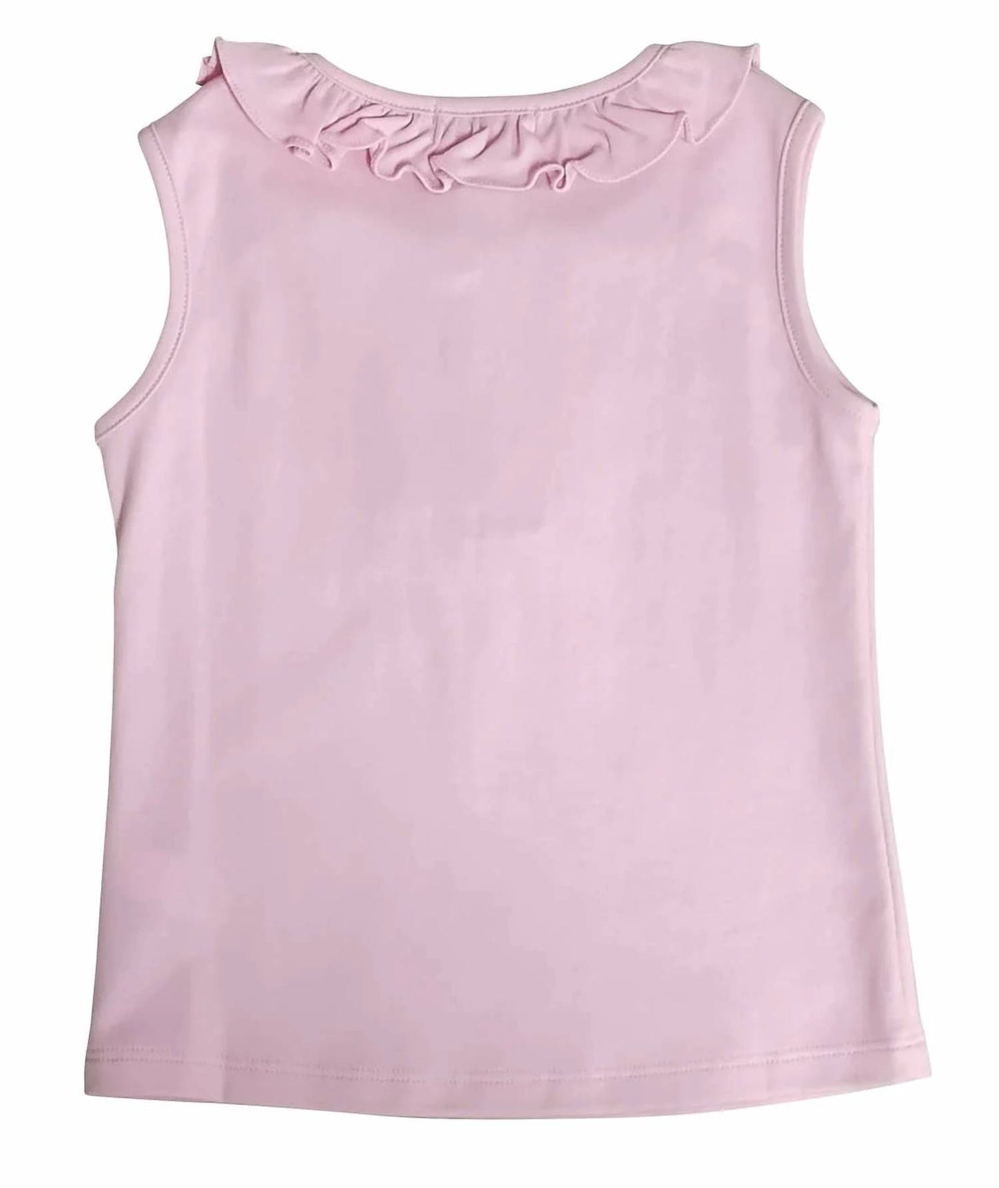 Girl's Sleeveless Ruffle Trim Top