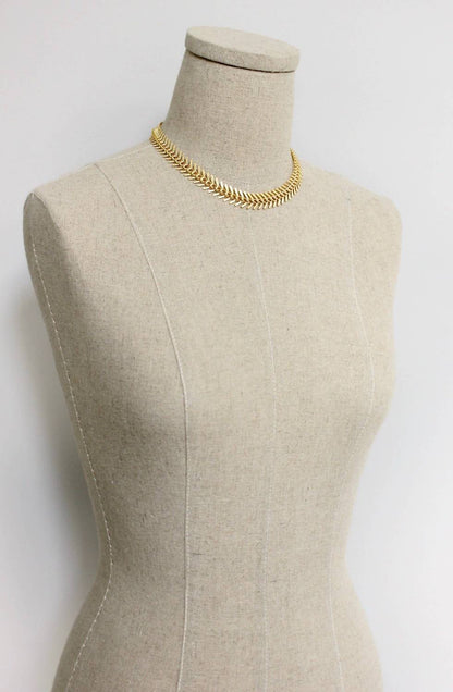 Women's Chain Fish Bone Necklace