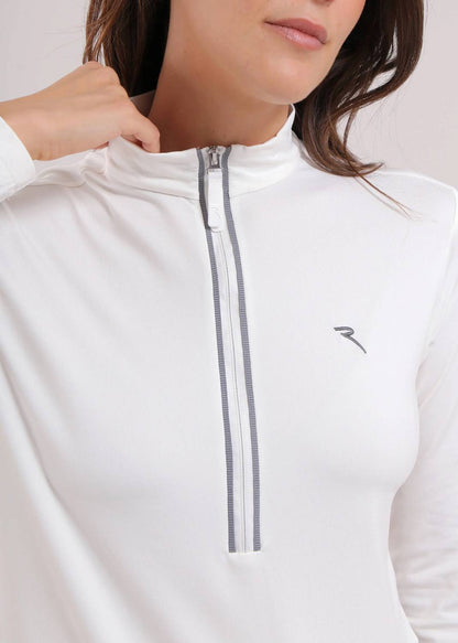 Trapezista Long Sleeve Zip Mock Top