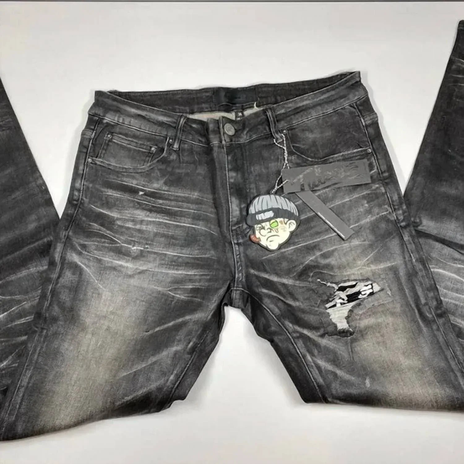 Tulones - Men’s Euro Distressed Denim Skinny Jeans - Rack Hunt