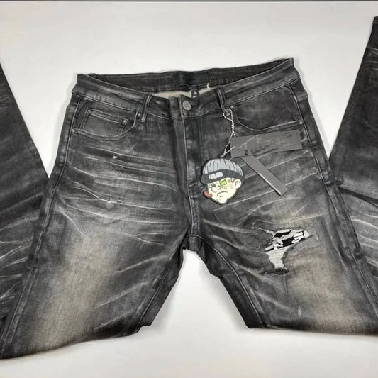 Tulones - Men’s Euro Distressed Denim Skinny Jeans - Rack Hunt
