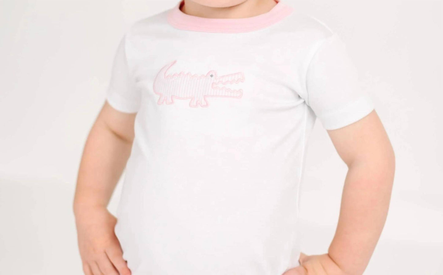 Girls Gator Applique Short Pajamas