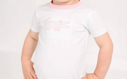 Girls Gator Applique Short Pajamas