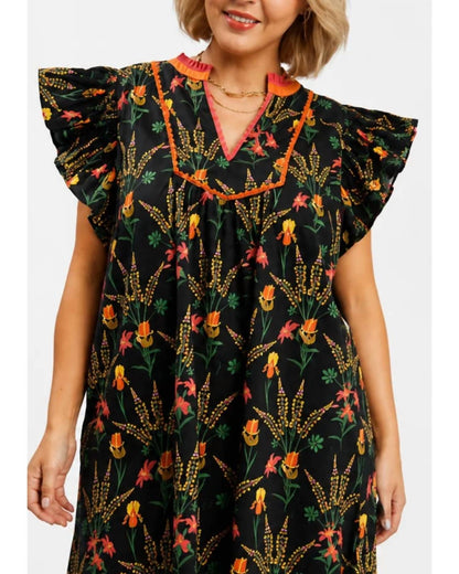 Flutter Sleeve Dress
