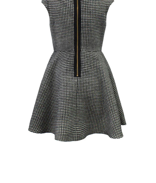 David Charles - Girls David Charles Houndstooth Cap Sleeve Dress - alternate view - Rack Hunt