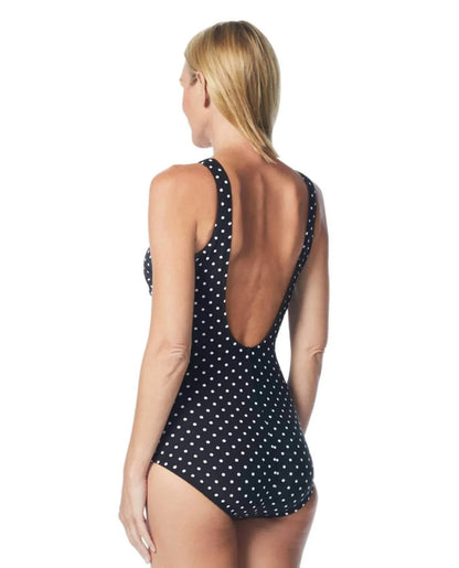 Gabar - Chlorine Resistant Hydrofinity Classic Dot Girl Leg One Piece Swimsuit - Rack Hunt