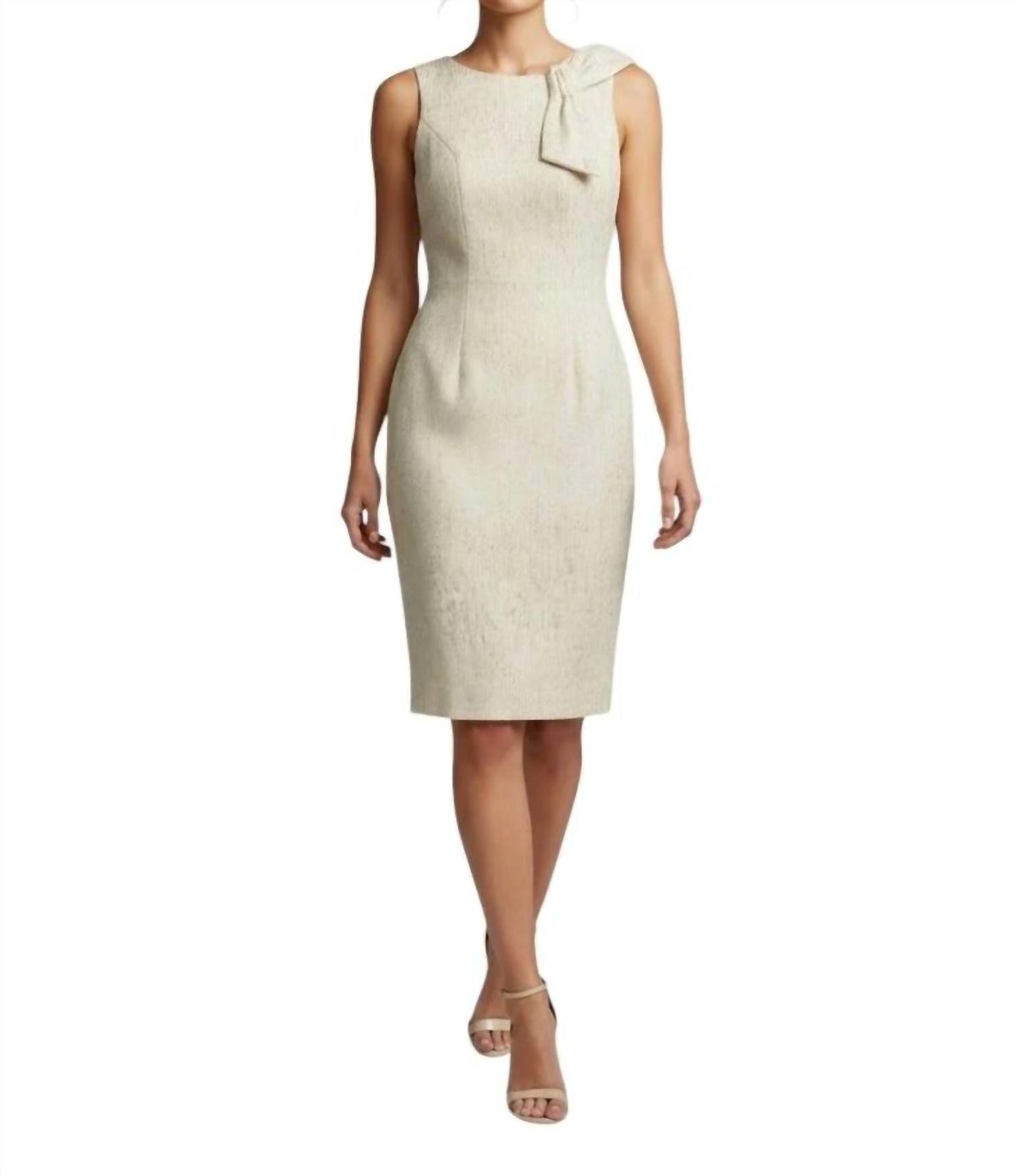 Signature Boat Neck Bow Sheath Dress