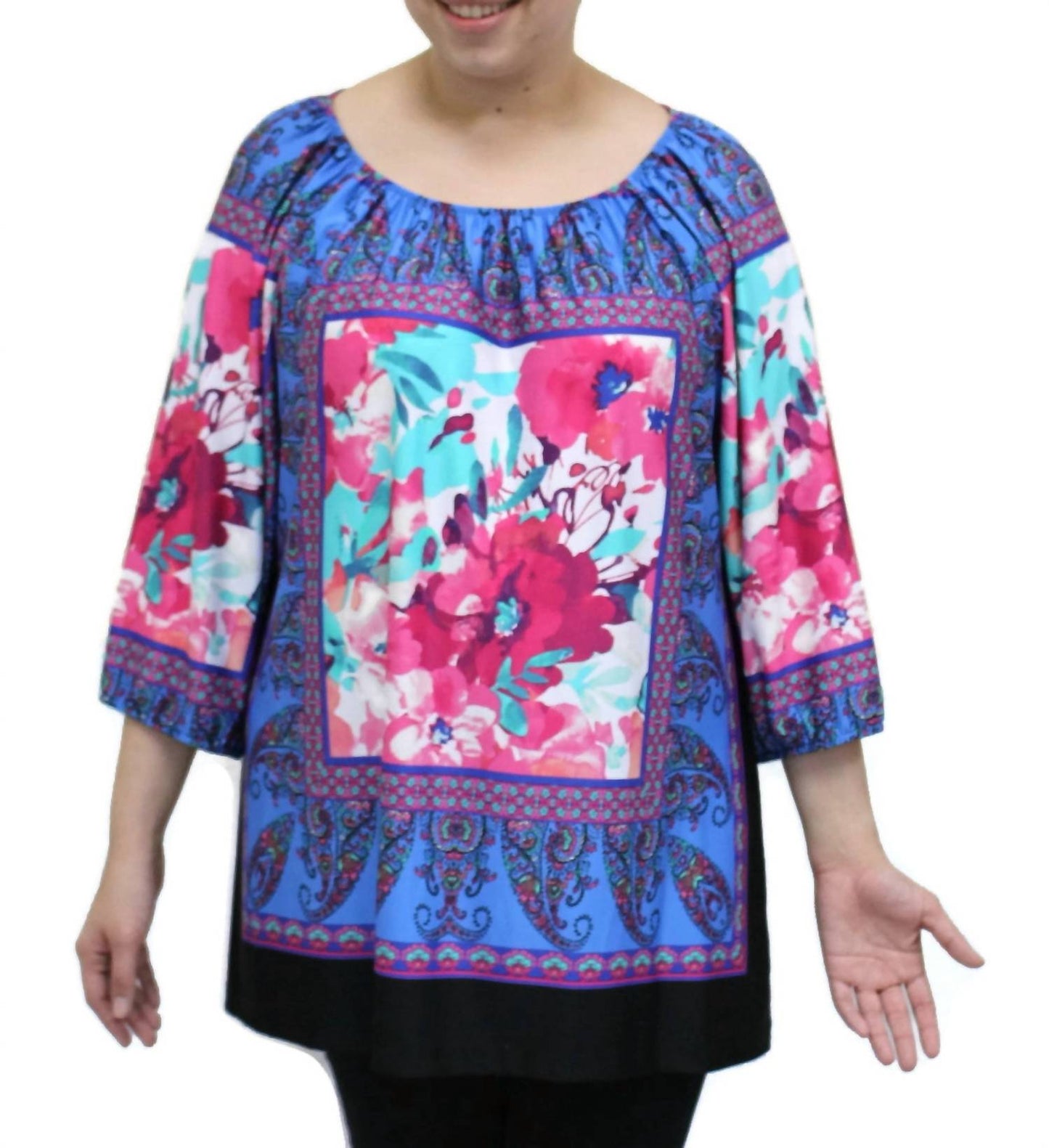 Floral Peasant Top