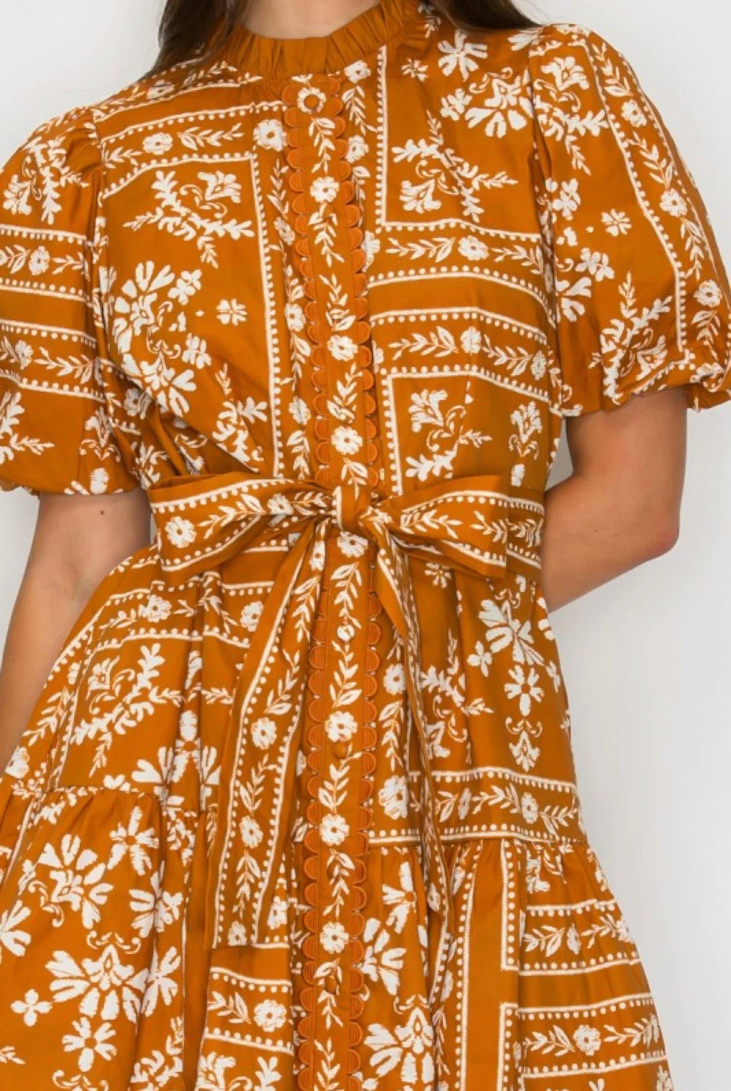 Bandana Print Cotton Mini Dress