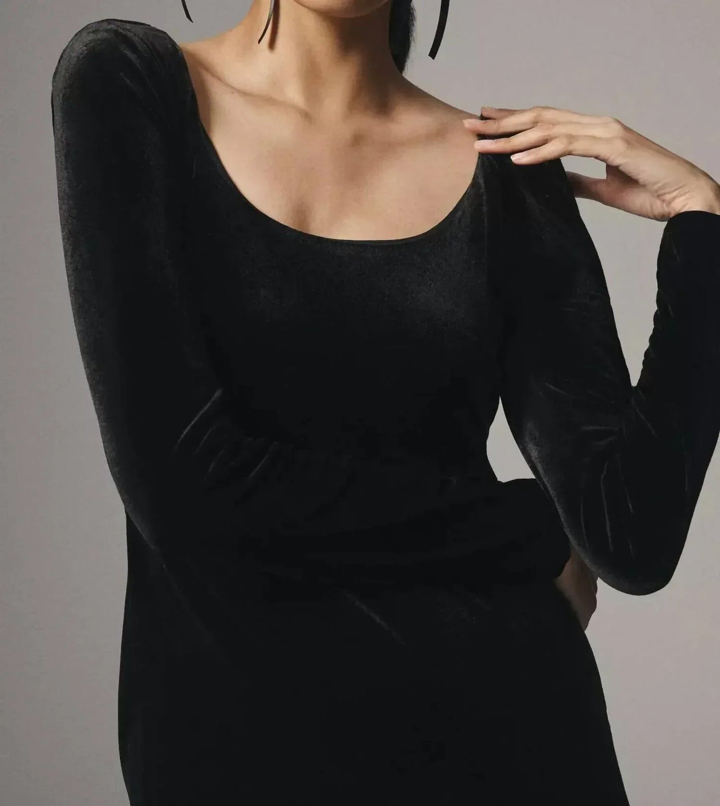 BHLDN - Bella Scoop Neck Velvet Maxi Dress - Rack Hunt