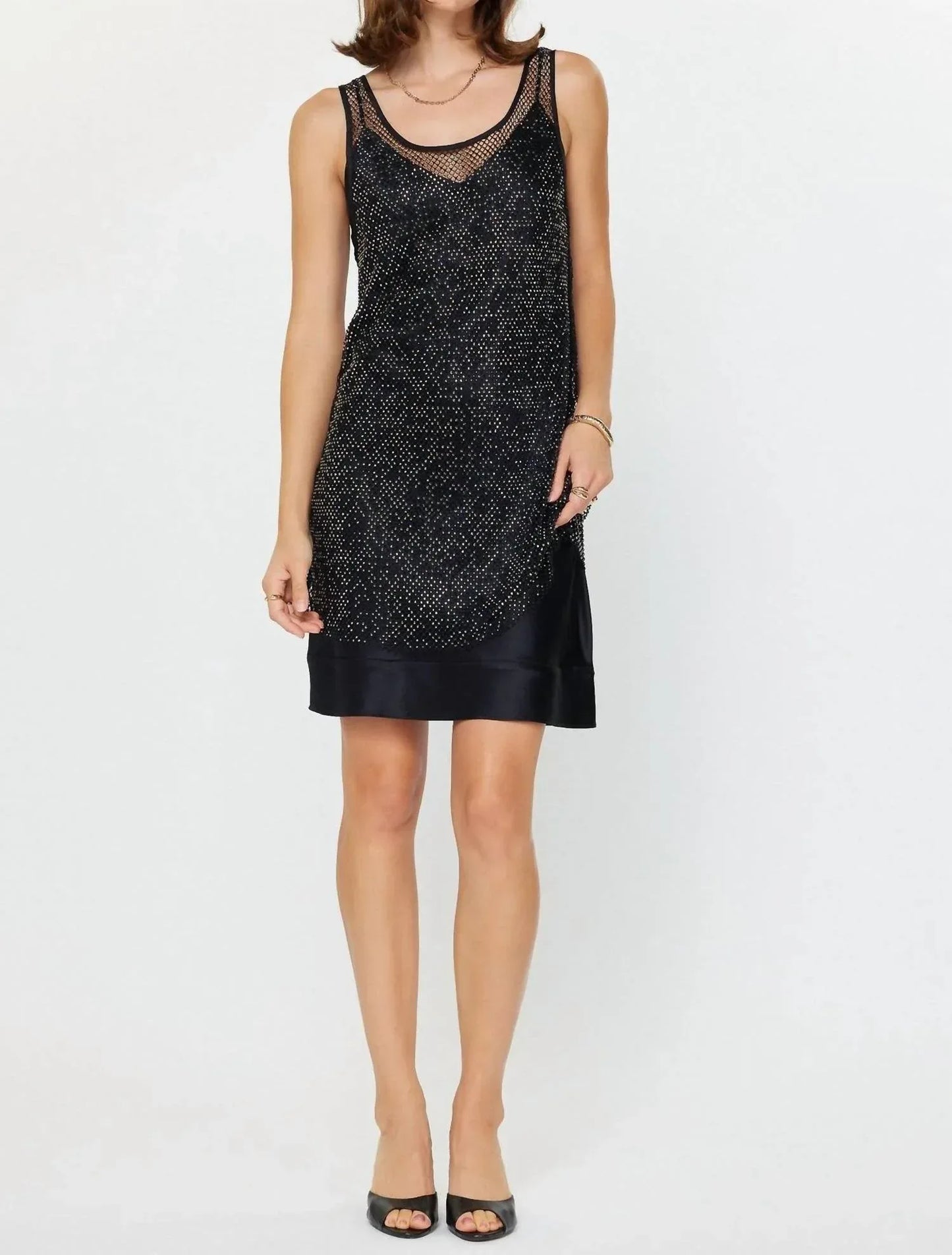 Madison - Women's Rhinestone Mesh Dress - Rack Hunt