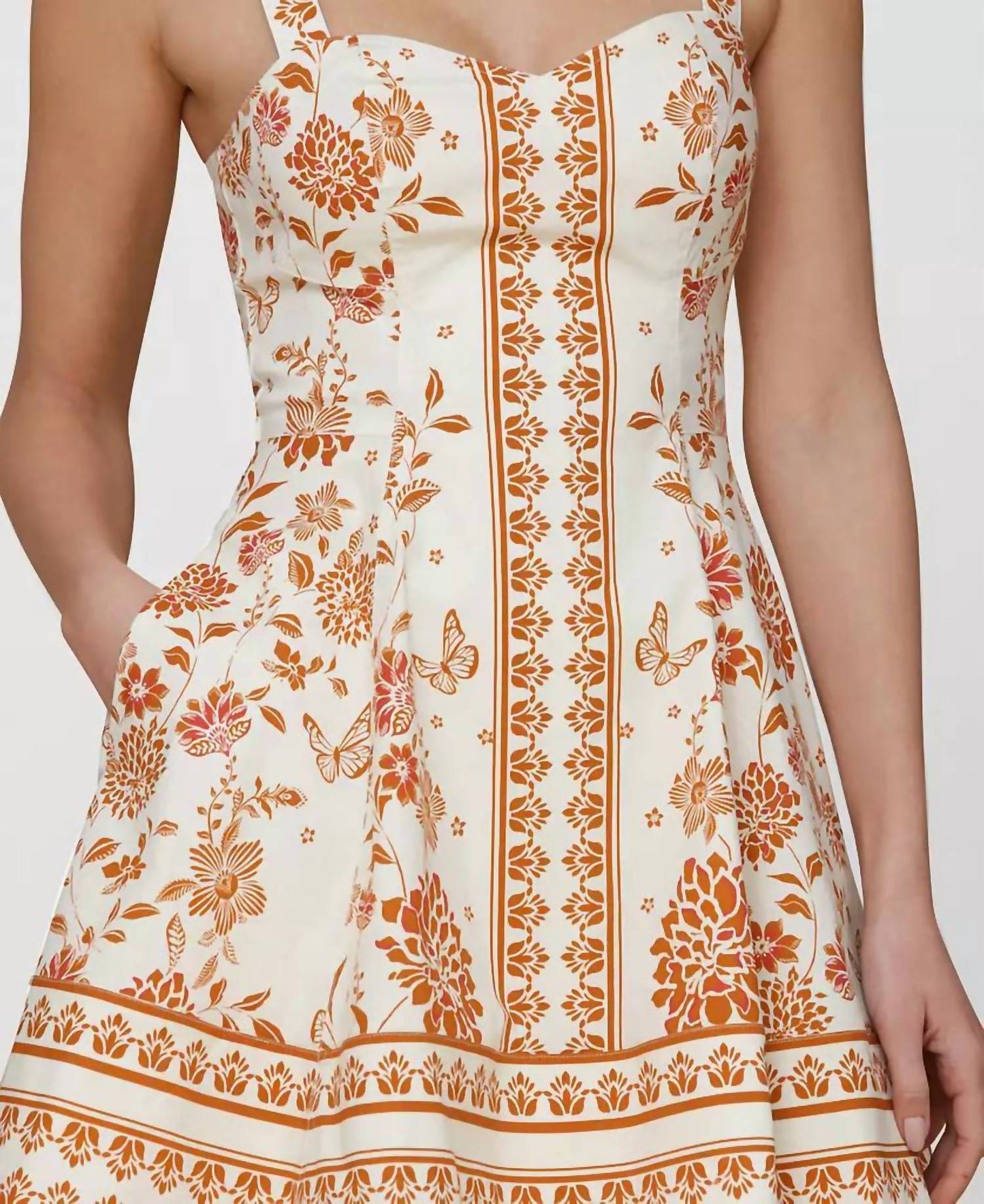 Printed Fit Flare Mini Dress