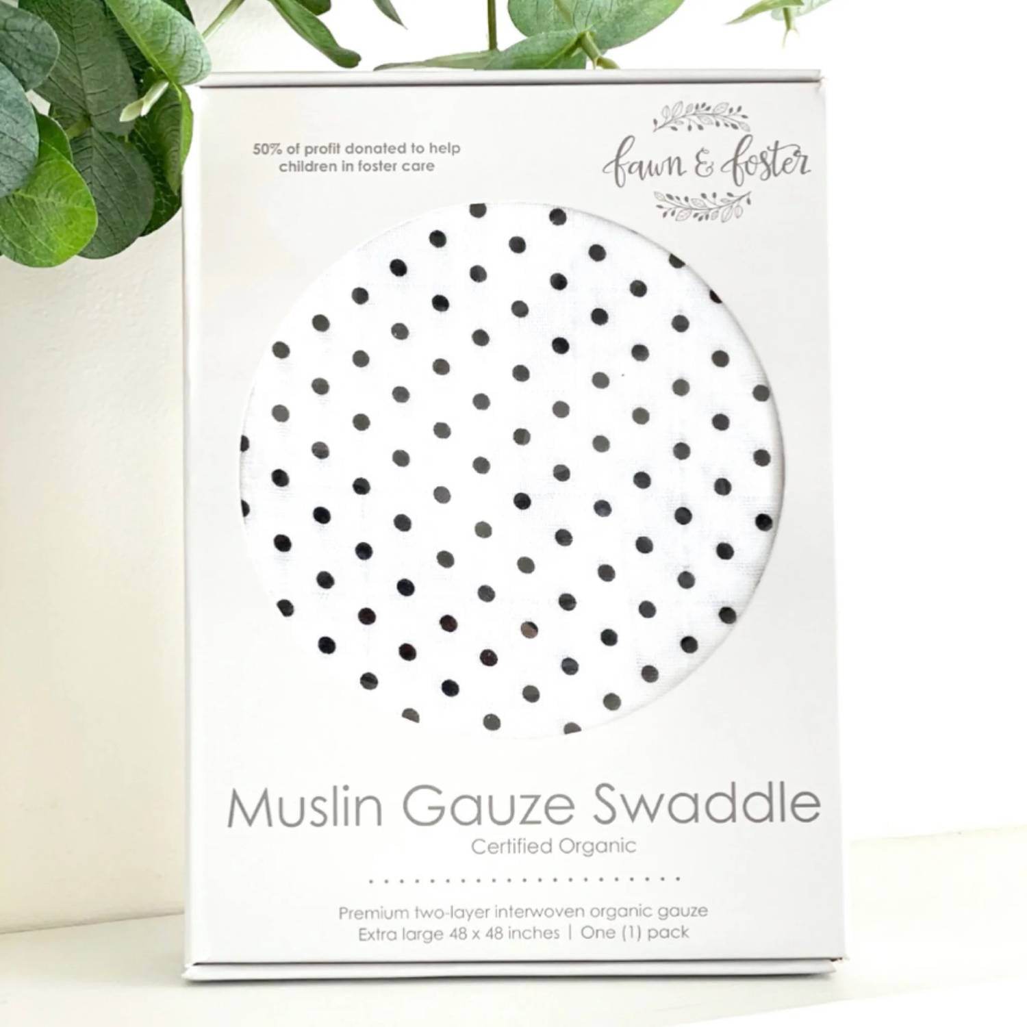 Fawn & Foster - Baby Organic Muslin Gauze Swaddle Blanket - Hazel - Rack Hunt -