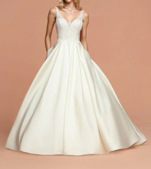 DaVinci Bridal - Sleek Mikado A-line Gown - Rack Hunt