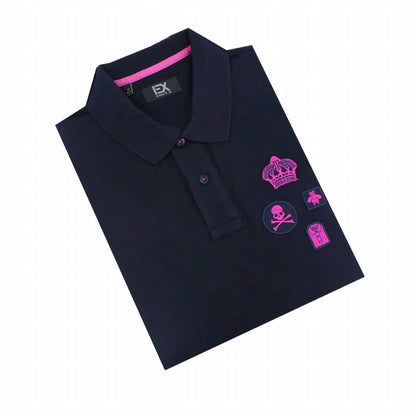 Multi Fuchsia Patch Polo