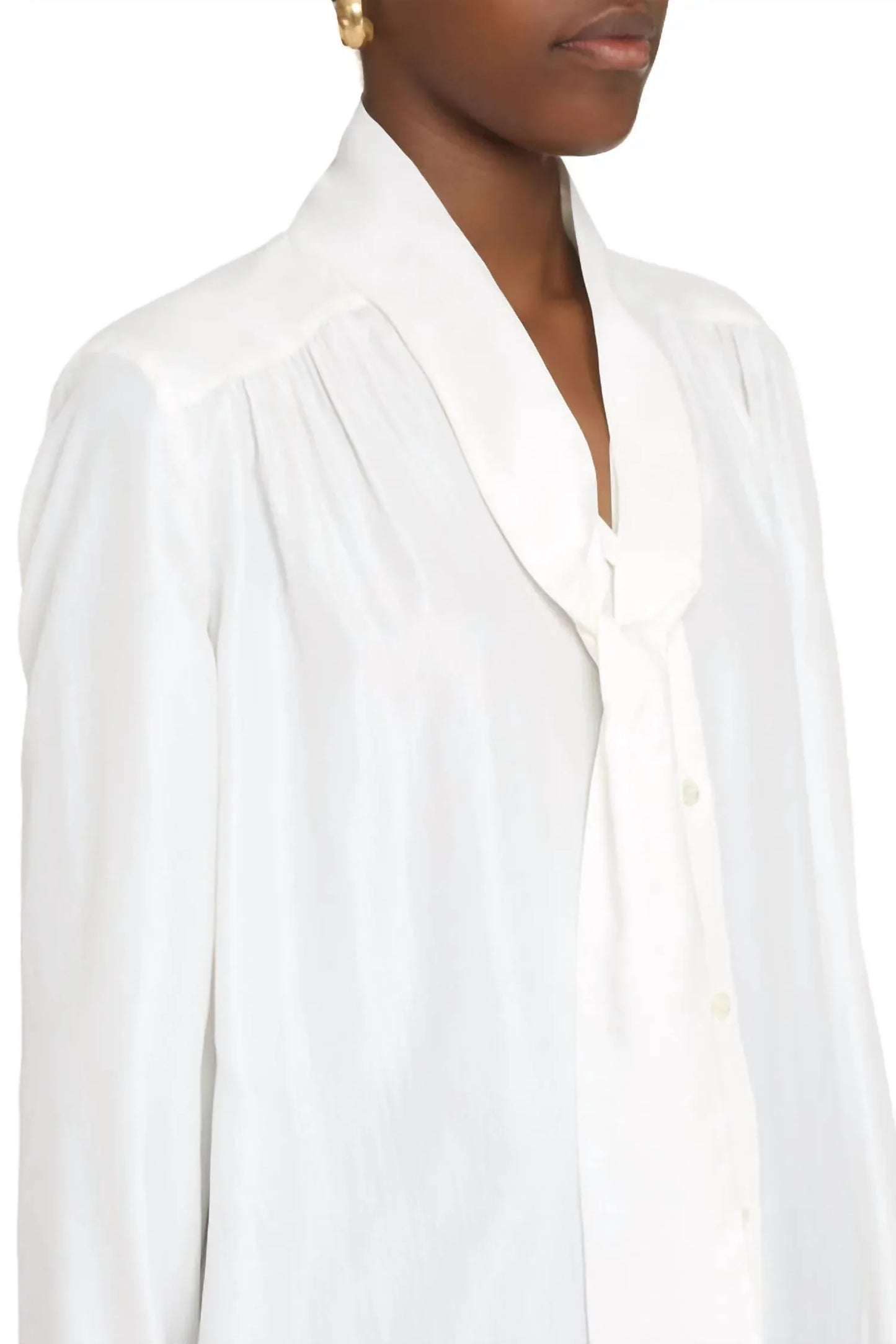 Boutique Moschino - Women's Pleated Satin Blouse - Rack Hunt
