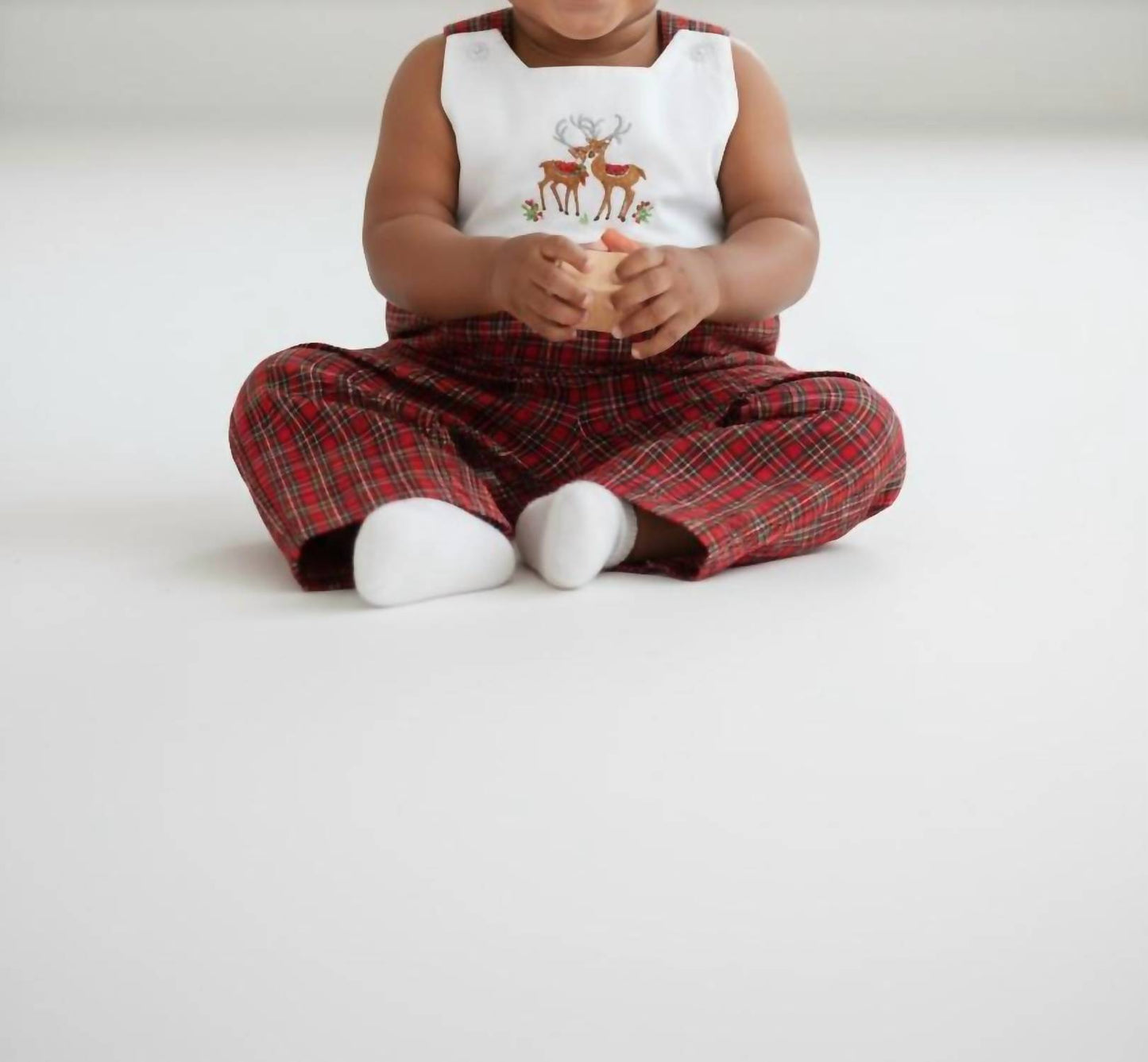 Reindeer On Plaid John John Jumpsuit