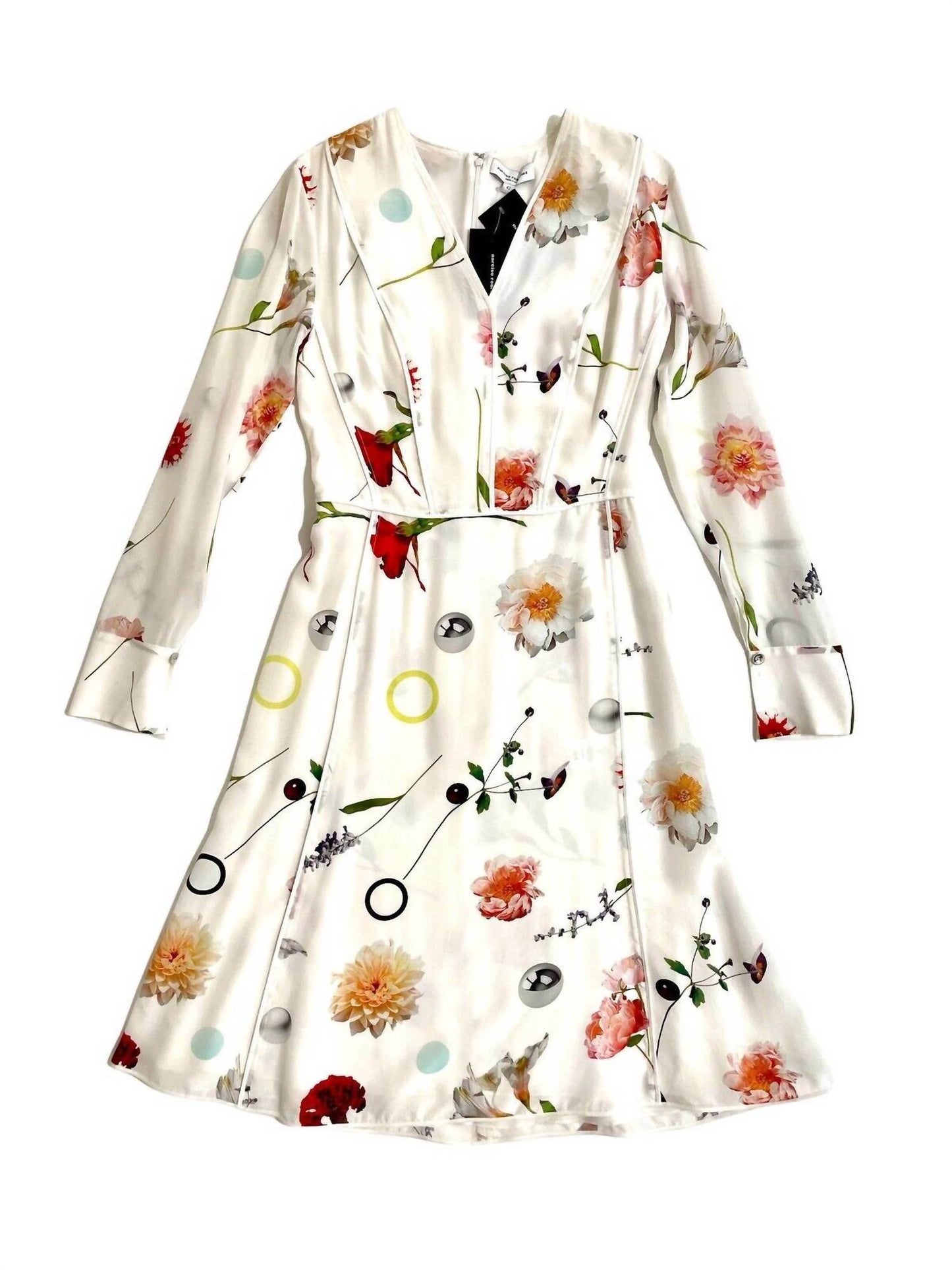 Narciso Rodriguez - Floral Print Silk Dress - Rack Hunt -