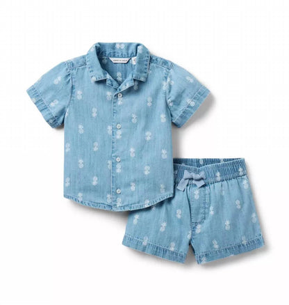 Girls Pineapple Cabana Set