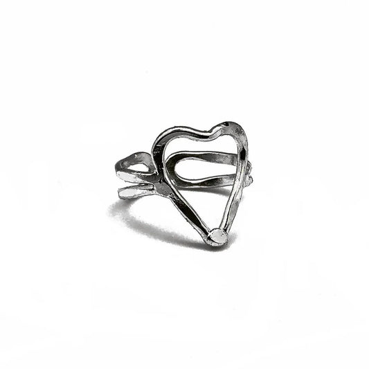 Anju - Women's Open Heart Adjustable Layering Ring - Rack Hunt