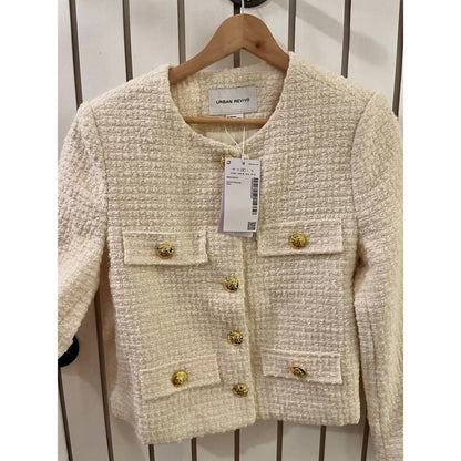 Multi-pocket Tweed Jacket