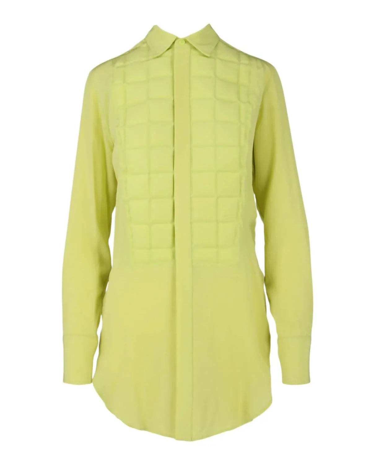 Bottega Veneta - Women's Quilted Plastron Detailed Tuxedo Shirt - Rack Hunt