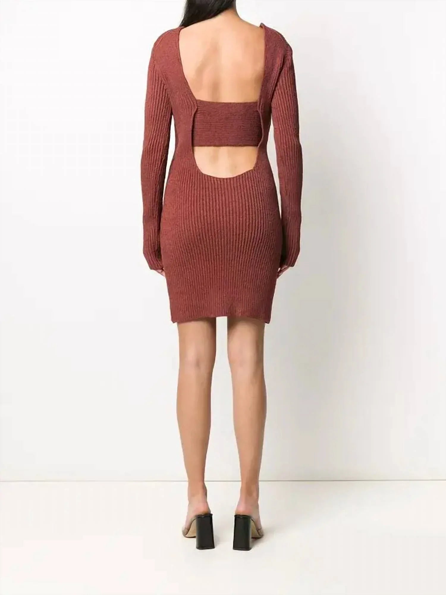 Bottega Veneta - Asymmetrical V-Neck Sweater Dress - Rack Hunt