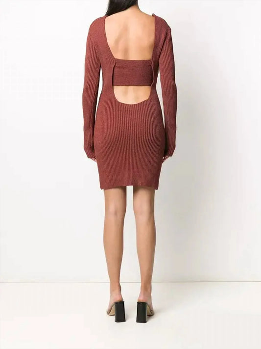 Bottega Veneta - Asymmetrical V-Neck Sweater Dress - Rack Hunt