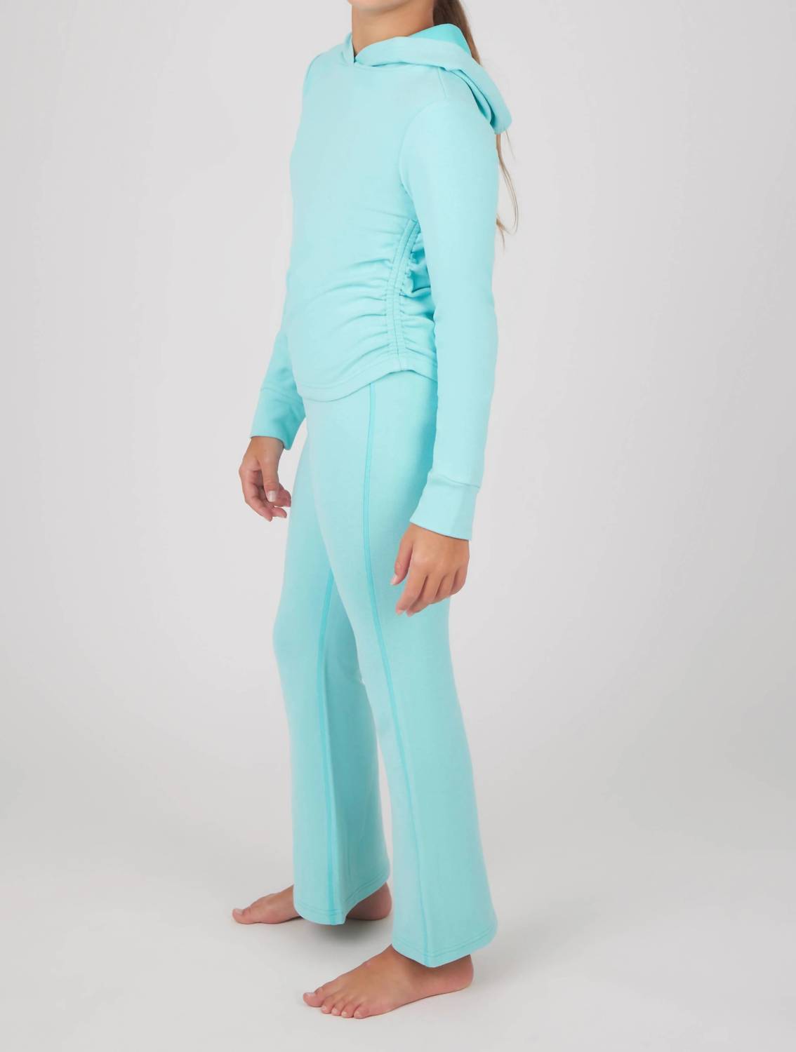 Girl's Hoodie And Flare Pant Set