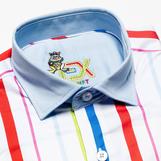 Men's Frog Stripe Sampler Button Down Shirt