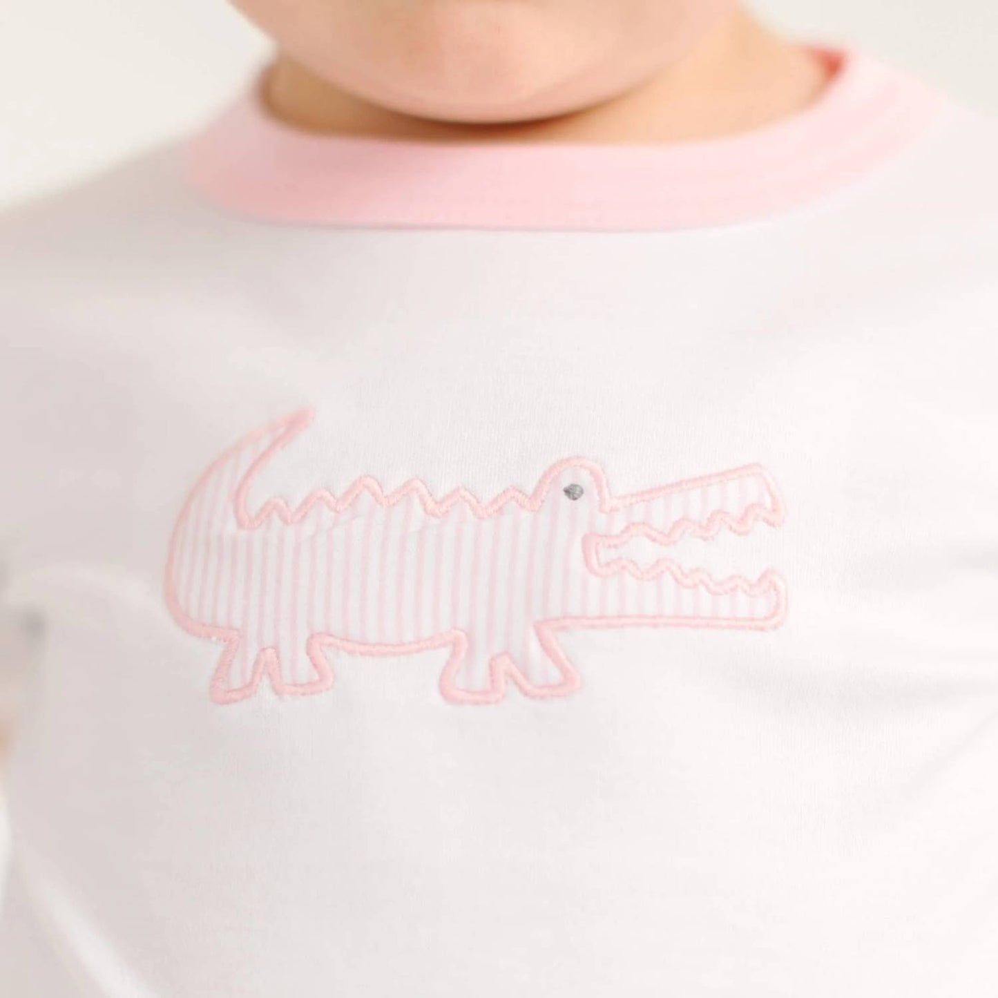 Girls Gator Applique Short Pajamas
