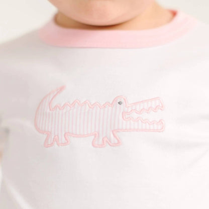 Girls Gator Applique Short Pajamas