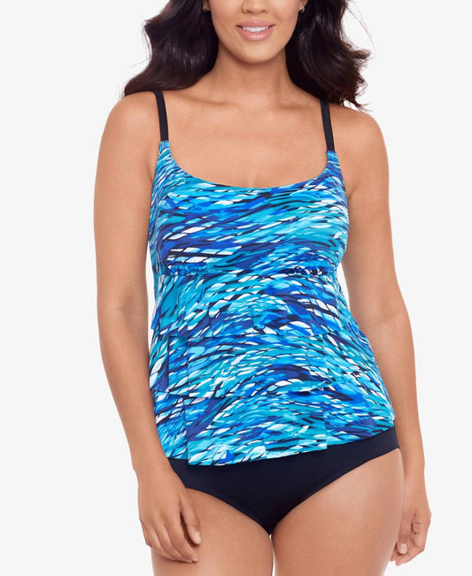 Women's Printed Tiered Tummy-control One-piece Swimsuit