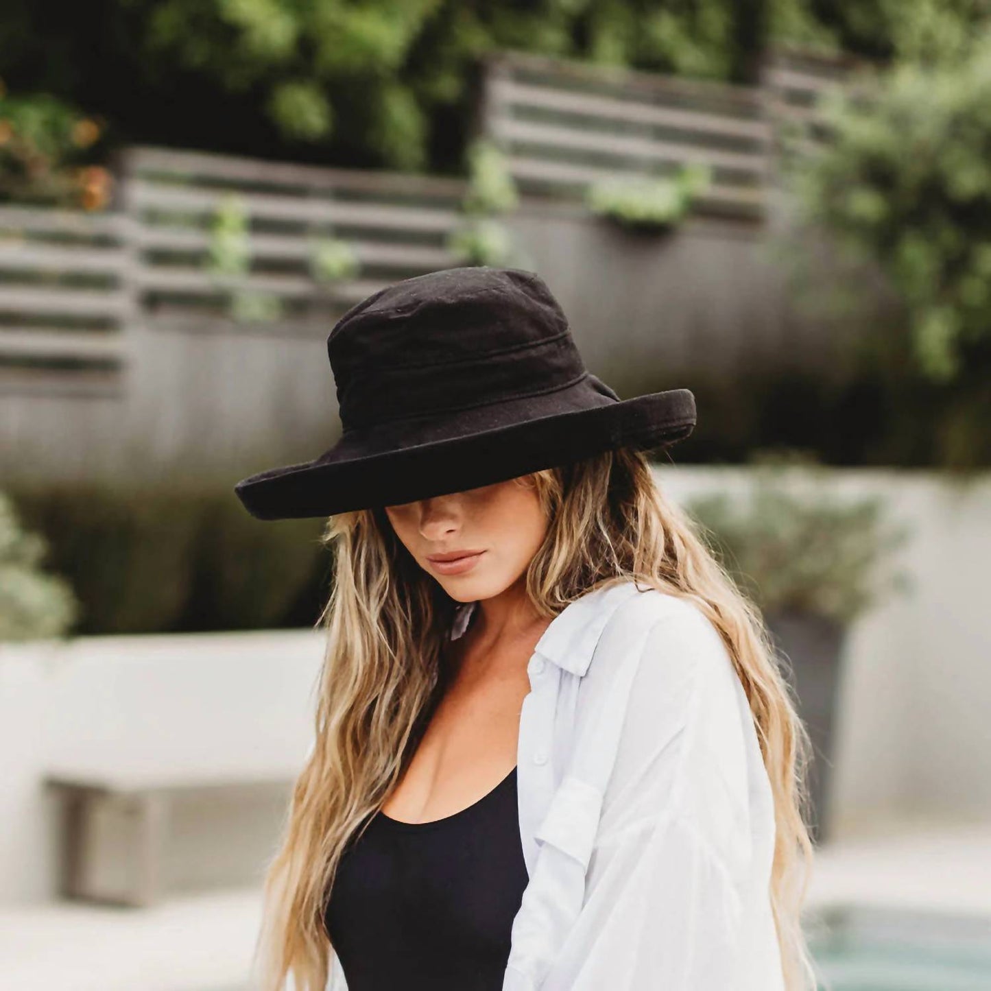 Women's Cotton Big Brim Hat
