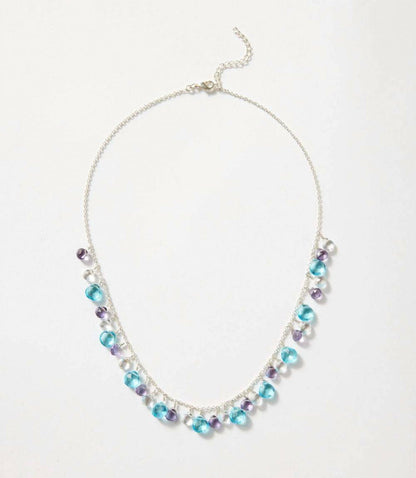 Women's Dangling Gemstone Necklace