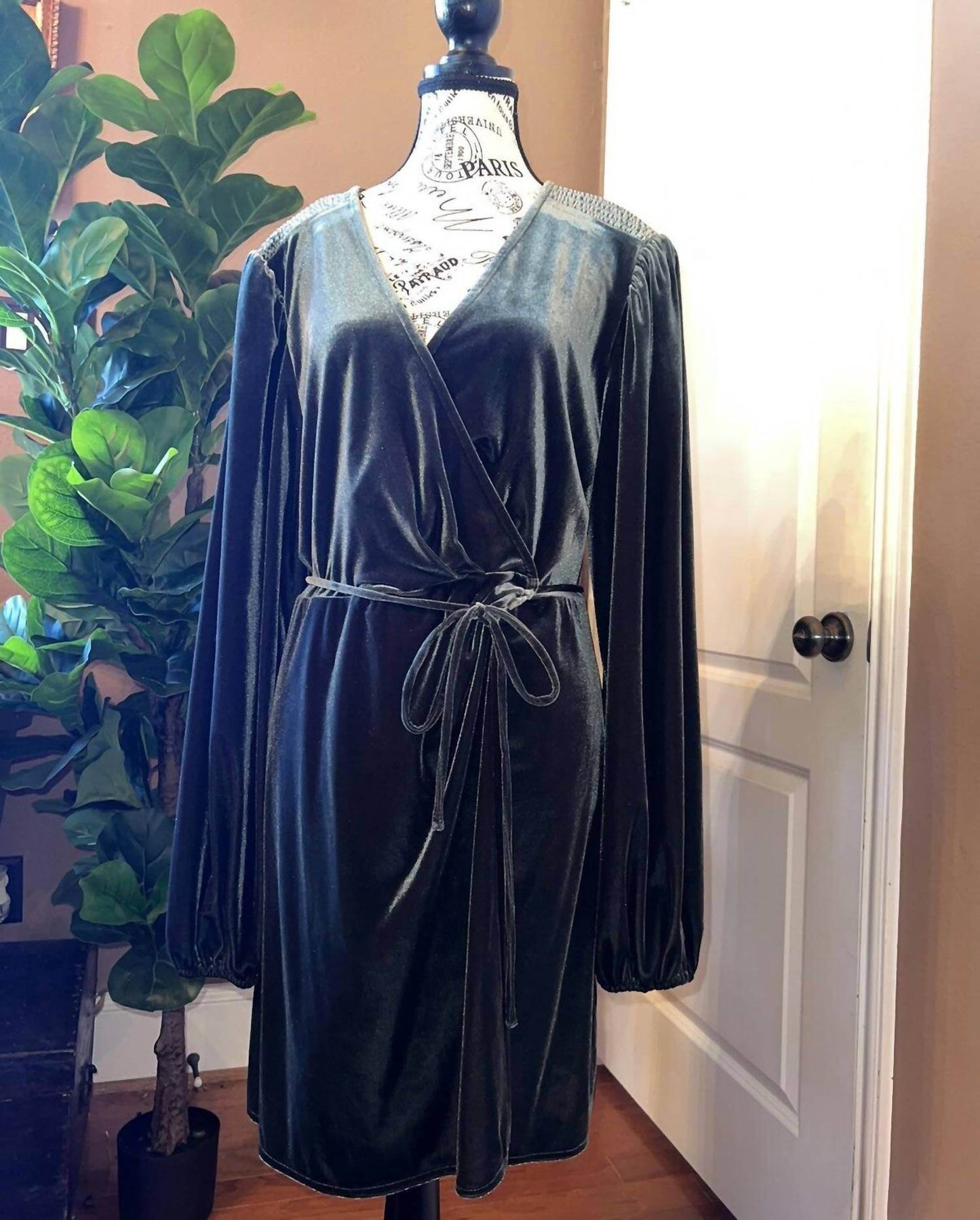 Gianni Bini - Women's Velvet Mini Wrap Holiday Party Dress - Rack Hunt -