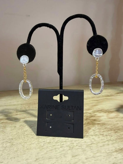 Women's Oval Drop Post Earring
