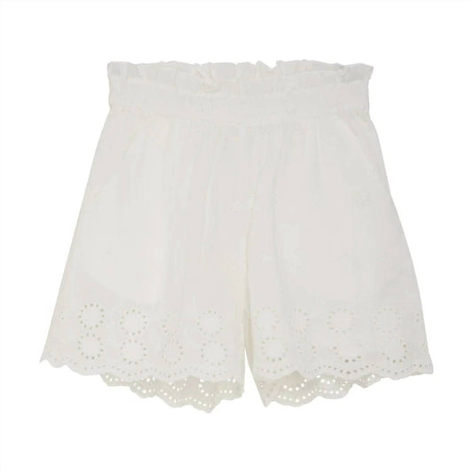 Girls Embroidered Eyelet Shorts