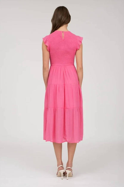 Smocked Tiered Midi Dress