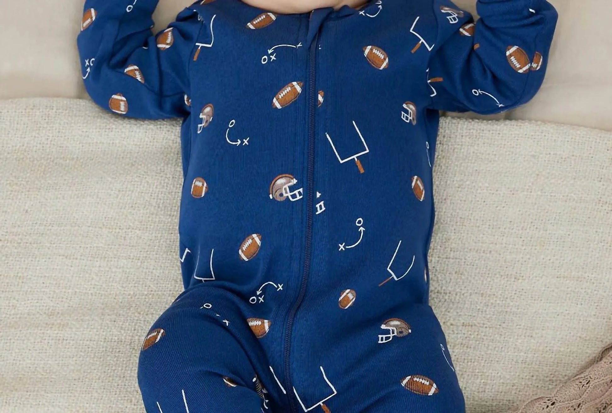 Petit Lem - Kids' Football Icon Footed Sleeper - Rack Hunt