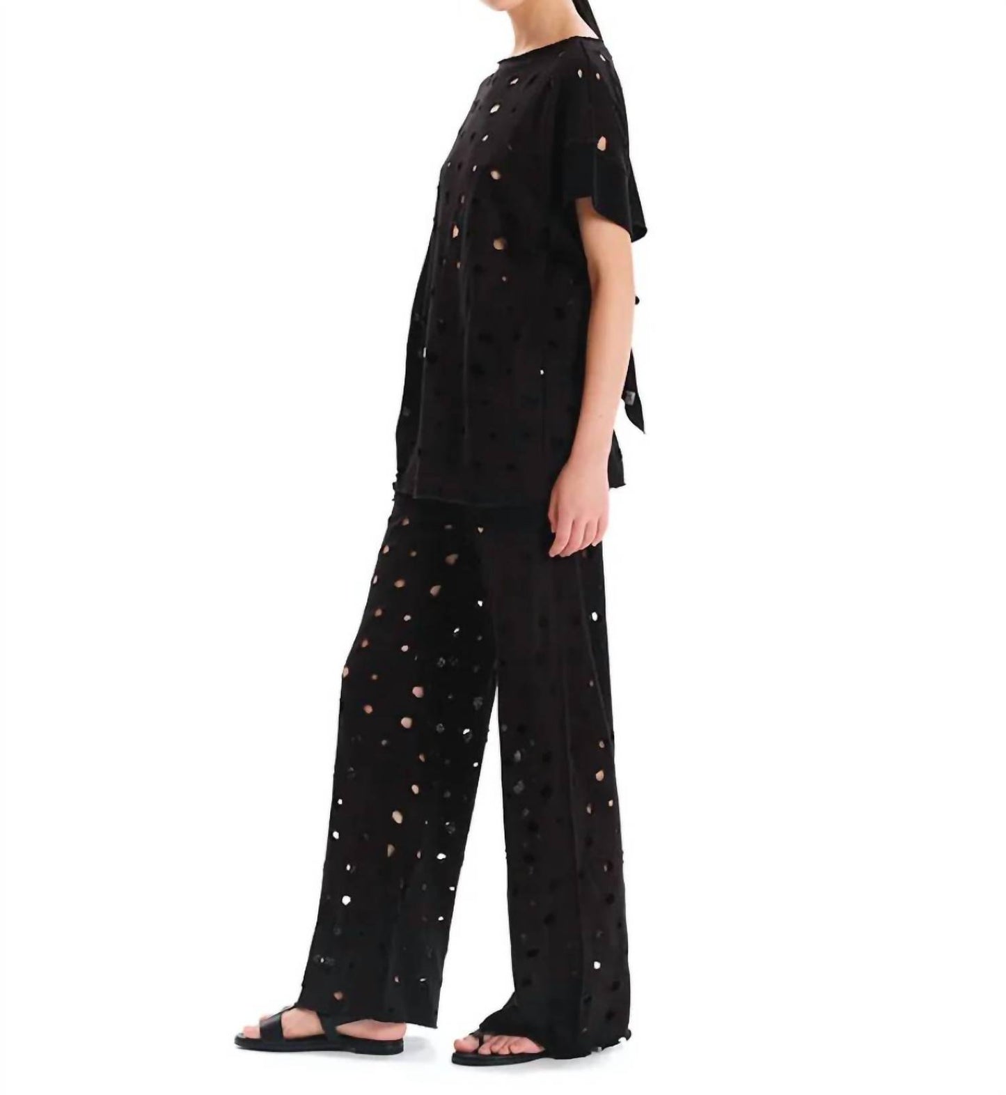 Traces Of Time Perforated Pants