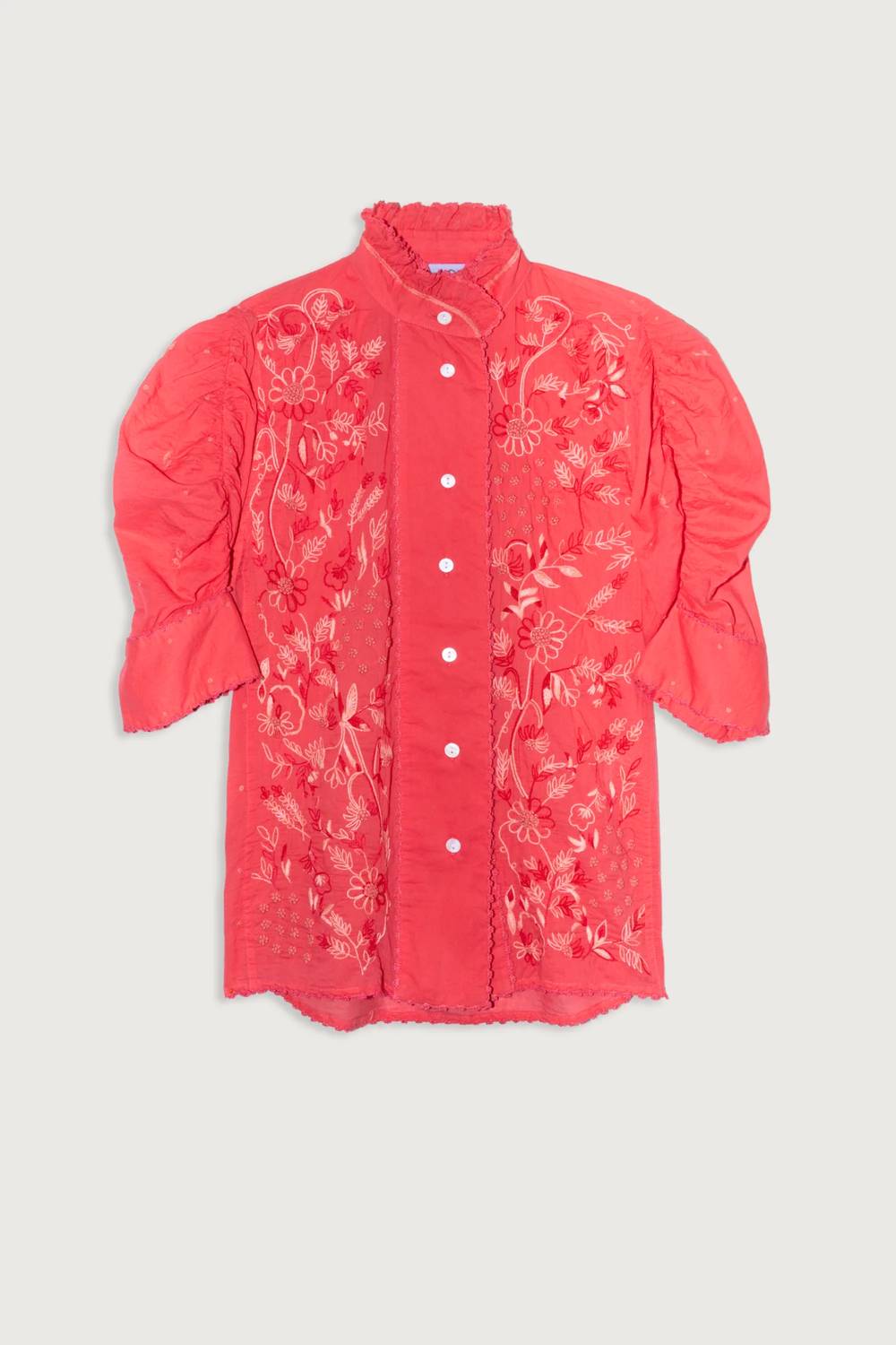 Vita Embroidered Short Sleeve Blouse