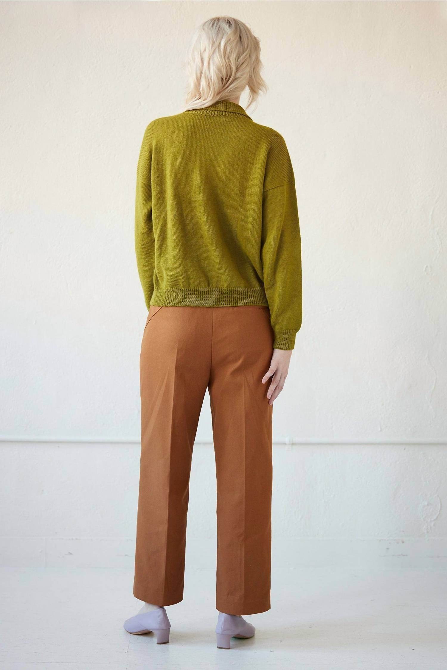 Rose Velvet - Piper Cotton Twill Ankle Pants - Rack Hunt -