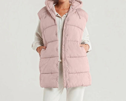 Longline Hooded Puffer Vest
