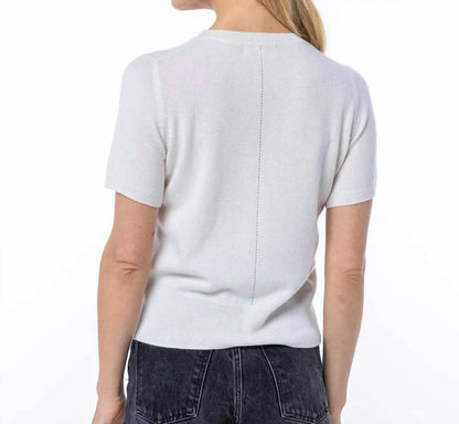 Short Sleeve Cashmere Crew Sweater